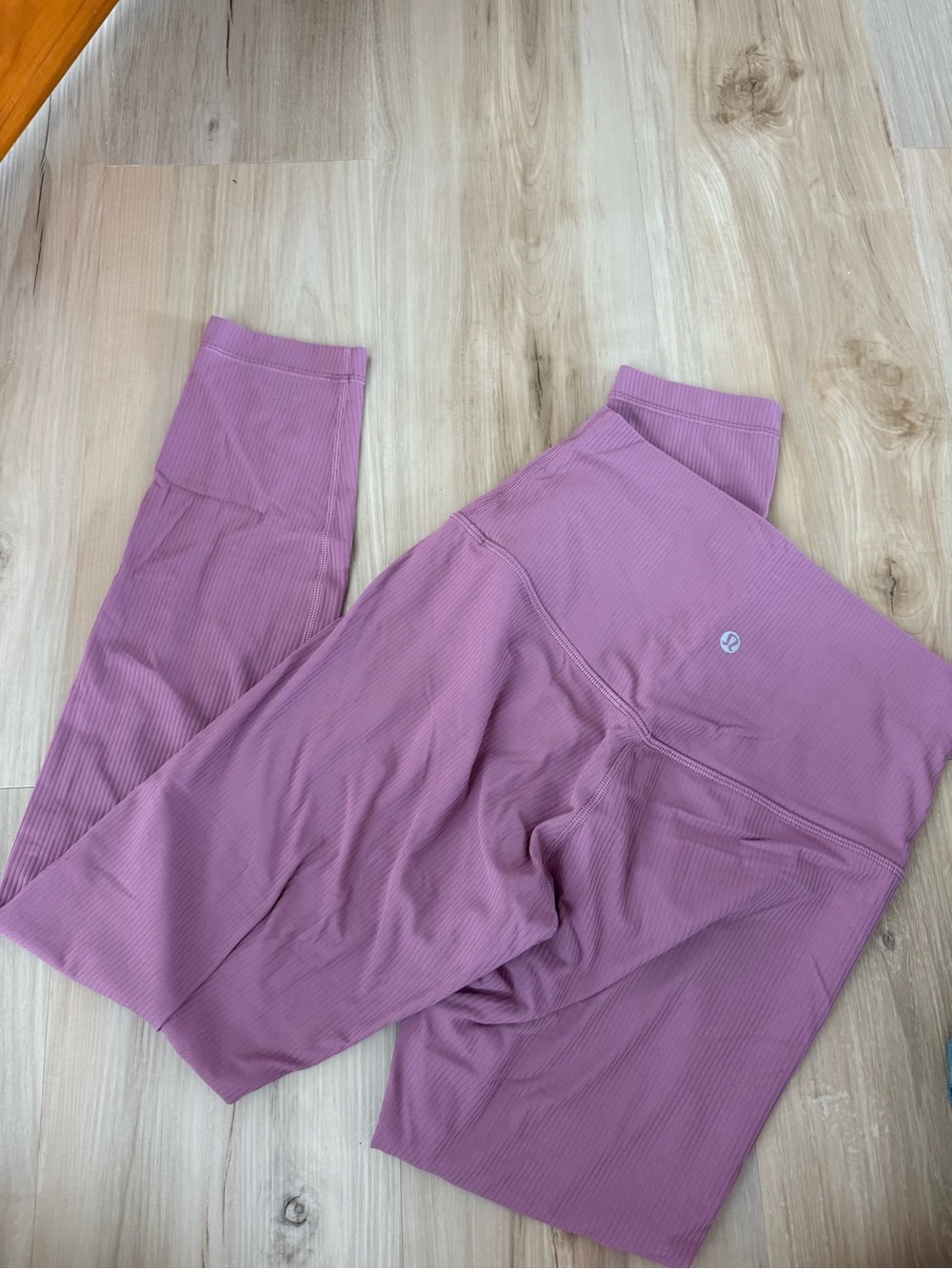 lululemon athletica Ribbed High-Waist Leggings in Mauve Pink